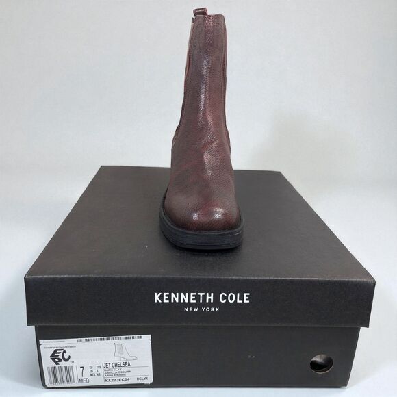 NEW Kenneth Cole New York Women's Jet Chelsea Boot Dark Clay 7 M Brick Red - Picture 8 of 9